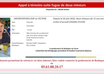 Ils pourraient être à Tarbes ou Toulouse, appel à témoin de la gendarmerie après la fugue de 2 mineurs