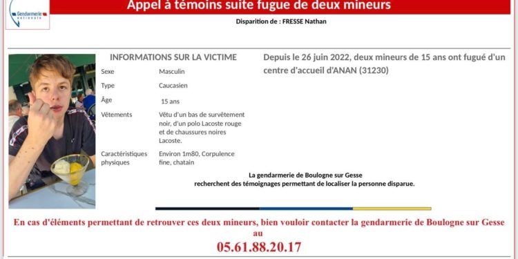 Ils pourraient être à Tarbes ou Toulouse, appel à témoin de la gendarmerie après la fugue de 2 mineurs