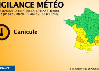 Canicule - 4 départements en alerte vigilance orange, les Hautes Pyrénées en alerte jaune