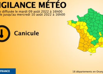 Canicule - Météo France place Tarbes et les Hautes Pyrénées en alerte vigilance orange