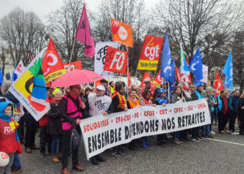 La foule ce 7 mars à Tarbes contre la réforme des retraites