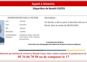 Occitanie - Un homme de 56 ans disparu depuis 6 jours