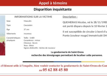 Une nouvelle disparition jugée inquiétante à Toulouse
