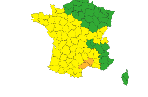 Orages violents - 2 départements d'Occitanie en alerte météo vigilance orange