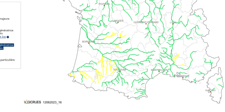 Risques d'inondations Adour Gave Echez Arros : Alerte crue prolongée dans les Hautes Pyrénées