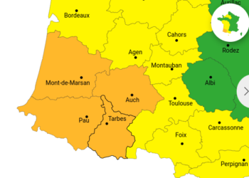 Retour des orages, Tarbes et les Hautes Pyrénées placés en alerte vigilance orange