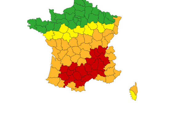 A l'exception des départements des Pyrénées, toute l'Occitanie en alerte rouge canicule