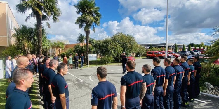 Les pompiers du SDIS 65 ont rendu hommage à Baptiste Massardier mort en service