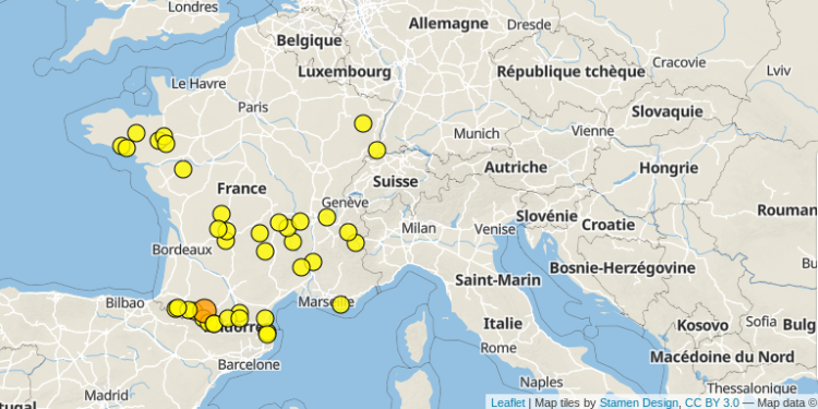 Série de tremblements de terre samedi matin près de Tarbes et Lourdes