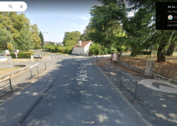 Le lieu de l'accident mortel sur Google Street View