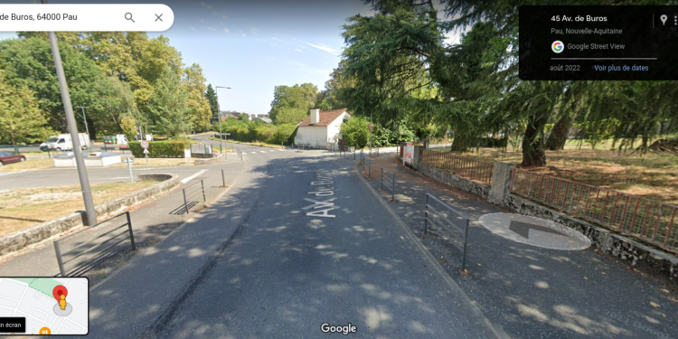 Le lieu de l'accident mortel sur Google Street View