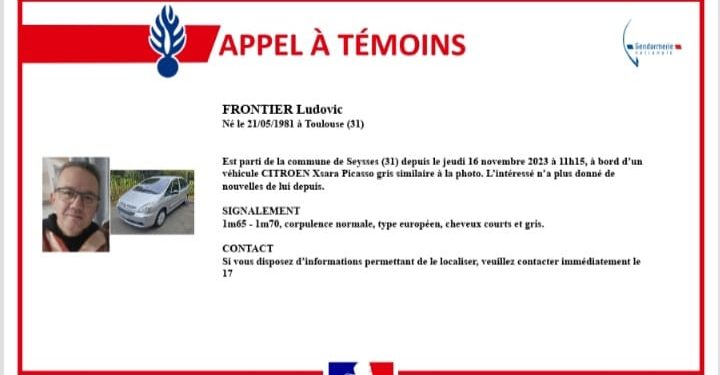 Occitanie - disparition inquiétante d'un homme de 42 ans, appel à témoins