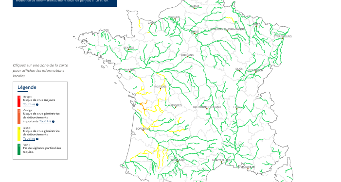 Crues Inondations, Météo France replace les Hautes Pyrénées en alerte vigilance