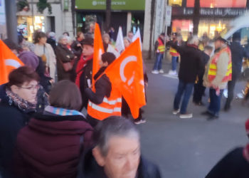 Tarbes - en cette journée internationale des Migrants ils ont manifesté contre la loi Immigration