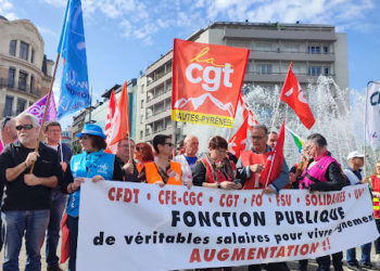 Plusieurs centaines de manifestants à Tarbes pour la hausse des rémunérations dans la Fonction Publique