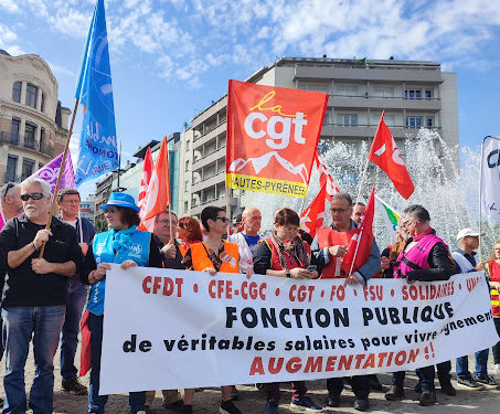 Plusieurs centaines de manifestants à Tarbes pour la hausse des rémunérations dans la Fonction Publique