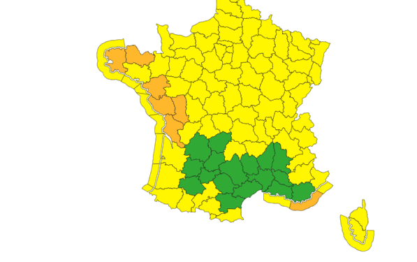 Tempête Nelson, Météo France maintient 7 départements en alerte vigilance orange