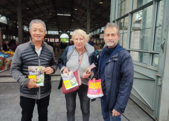Européennes, de nombreux militants mobilisés au marché Marcadieu