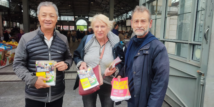 Européennes, de nombreux militants mobilisés au marché Marcadieu