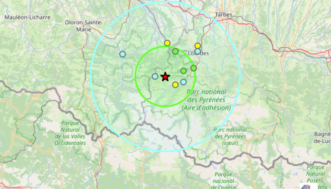 Tremblement de terre de 3.6 près de Lourdes ce lundi matin