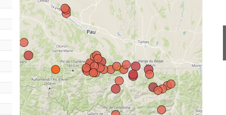 Série de tremblements de terre près de Tarbes, Lourdes et Pau ce week end