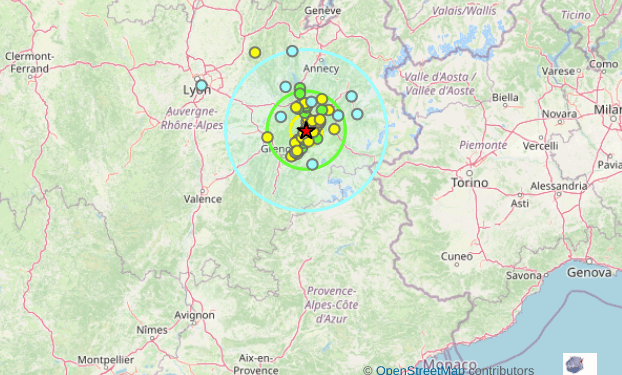 Un tremblement de terre enregistré cette nuit