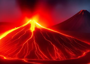 Les impressionnantes images d'un volcan en éruption en Indonésie