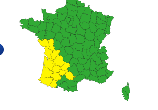 Météo France place Tarbes et les Hautes Pyrénées en alerte vigilance